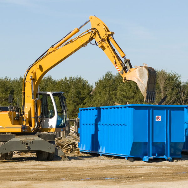 what size residential dumpster rentals are available in Floweree MT